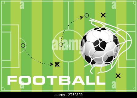 Fußballtaktik und Spielplan Stock Vektor