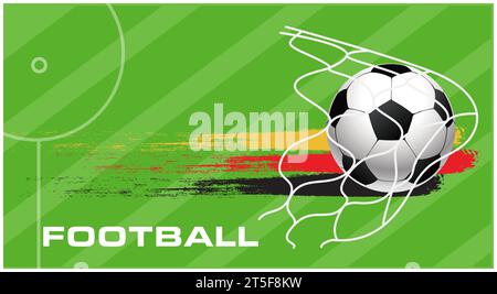 Fußball Rückseite Der Net Vector Illustration Stock Vektor