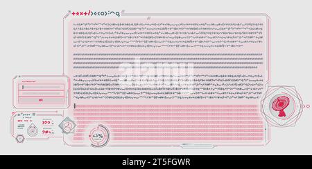 SCI-fi-Schnittstelle des Datendekodierungsprogramms. Stock Vektor