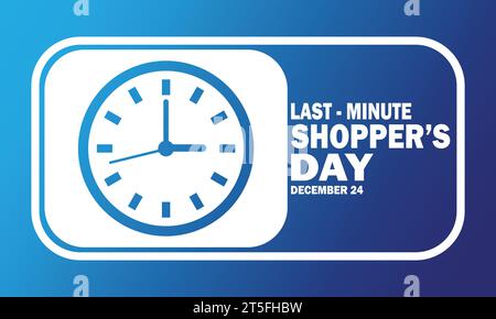 Last Minute Shopper's Day, Hintergrundbild. Dezember Vektorabbildung. Geeignet für Grußkarten, Poster und Banner Stock Vektor