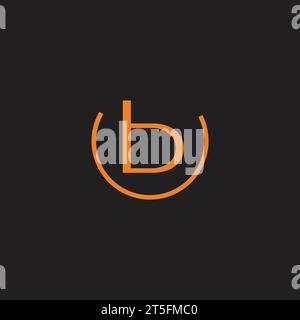 Letter b Smile einfacher Logo-Vektor Stock Vektor