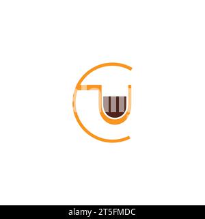 Buchstabe c Kaffeepadmaschine Tasse Symbol Vektor Stock Vektor