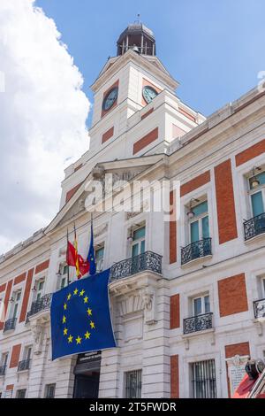 Real Casa de Correos (ehemaliges Postamt), Puerta del Sol, Centro, Madrid, Königreich Spanien Stockfoto