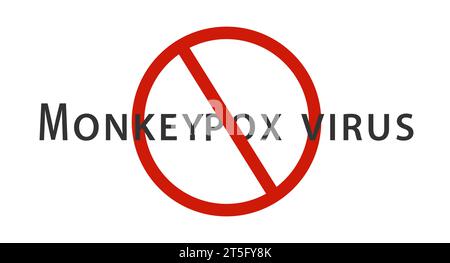 Affenpockenvirus. Affenpocken Virus Infektion Symbol Design. Vektordarstellung isoliert Stock Vektor