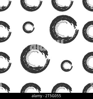 Vektor-Illustration, Hand gezeichnete abstrakte Mode nahtloses Muster mit Farbstruktur. Punktmuster. Stock Vektor