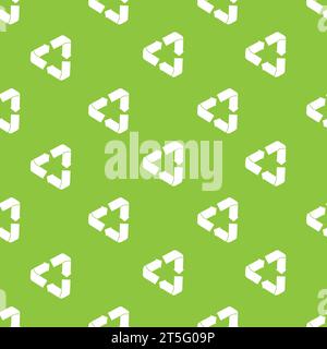 Nahtloses Dreieck-Muster recyceln. Recycling-Muster-Symbolvektor. Poster zum Weltumwelttag. ECO recyceltes Symbol Muster Vektor Illustrat Stock Vektor