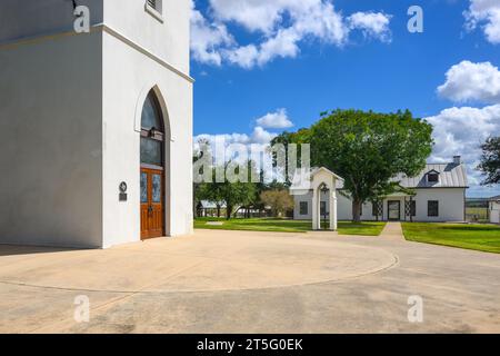 Panna Maria, Texas, USA - 12. Oktober 2023: Polnisches Kulturerbe-Zentrum in Panna Maria, Texas. Die älteste polnische Siedlung in den USA Stockfoto