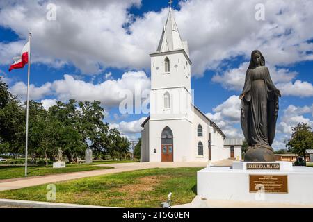 Panna Maria, Texas, USA - 12. Oktober 2023: Polnisches Kulturerbe-Zentrum in Panna Maria, Texas. Die älteste polnische Siedlung in den USA Stockfoto