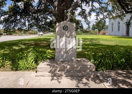 Panna Maria, Texas, USA - 12. Oktober 2023: Polnisches Kulturerbe-Zentrum in Panna Maria, Texas. Die älteste polnische Siedlung in den USA Stockfoto