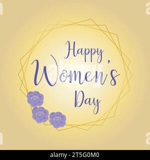 Happy Womens Day Vektor Illustration, internationale Feier Frauentag 8. märz Stock Vektor