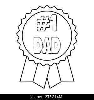 Beste Papa Award-Bandrosette. Vektor-Illustration des World Best Dad Badge Award Stock Vektor