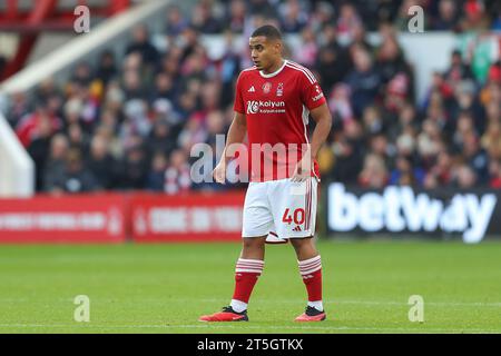 Nottingham, Großbritannien. November 2023. Murillo #40 von Nottingham Forest während des Premier League-Spiels Nottingham Forest gegen Aston Villa at City Ground, Nottingham, Vereinigtes Königreich, 5. November 2023 (Foto: Gareth Evans/News Images) in Nottingham, Vereinigtes Königreich am 11.05.2023. (Foto: Gareth Evans/News Images/SIPA USA) Credit: SIPA USA/Alamy Live News Stockfoto