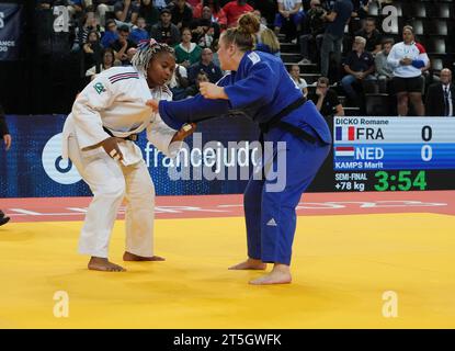 Montpellier, Frankreich. November 2023. DICKO Romane von Frankreich während der Judo-Europameisterschaft 2023 in der Sud de France Arena in Montpellier, Frankreich, am 5. November 2023. Foto: Laurent Lairys/ABACAPRESS.COM Credit: Abaca Press/Alamy Live News Stockfoto