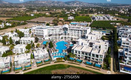 Exklusive Villen am Meer, Kissonegra, Paphos, Zypern Stockfoto