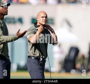 4. November 2023: Baylor-Cheftrainer Dave Aranda während eines Big 12 College Football-Spiels zwischen den Baylor Bears und den Houston Cougars am 4. November 2023 in Waco, Texas. Houston gewann mit 25:24, in der Überstunden. (Kreditbild: © Scott Coleman/ZUMA Press Wire) NUR REDAKTIONELLE VERWENDUNG! Nicht für kommerzielle ZWECKE! Stockfoto