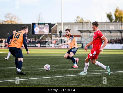 Slough, Großbritannien, 5. November 2023. Jamie Andrews während des Fußballspiels der ersten Runde des FA Cup zwischen Slough Town FC und Grimsby Town FC im Arbour Park, Slough UK.Credit: Jon Corken Stockfoto