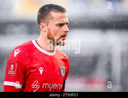 Slough, Großbritannien, 5. November 2023. Niall Maher während des Fußballspiels der ersten Runde des FA Cup zwischen Slough Town FC und Grimsby Town FC im Arbour Park, Slough UK.Credit: Jon Corken Stockfoto