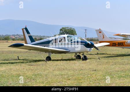 September 2023, Skopje, Mazedonien, Stenkovec Sports Airport, es wurde eine große Flugschau abgehalten. Die Veranstaltung wurde von Zehntausenden von Menschen besucht. Stockfoto