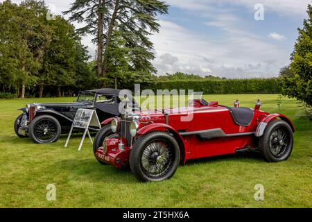 1935 MG Magnette Typ K, ausgestellt auf der Salon Privé Concours d’Elégance Motorshow im Schloss Blenheim. Stockfoto