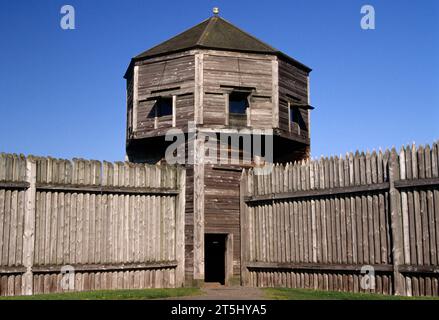 Bastion, Fort Vancouver National Historic Site, Vancouver National Historic Reserve, Washington Stockfoto