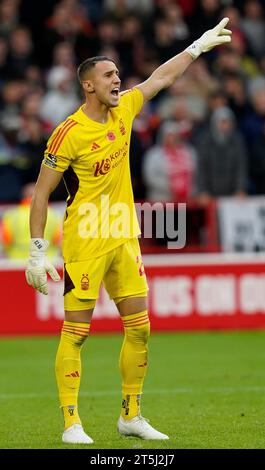 Nottingham, Großbritannien. November 2023. Odysseas Vlachodimos aus Nottingham Forest während des Premier League-Spiels auf dem City Ground, Nottingham. Der Bildnachweis sollte lauten: Andrew Yates/Sportimage Credit: Sportimage Ltd/Alamy Live News Stockfoto