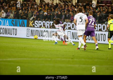 Florenz, Toskana, Italien. November 2023. Moise Kean von Juventus während des Fußballspiels der Serie A US ACF Fiorentina - Juventus FC im Stadio Franchi in Florenz, Italien am 5. November 2023 (Bild: © Ciro de Luca/ZUMA Press Wire) NUR ZUR REDAKTIONELLEN VERWENDUNG! Nicht für kommerzielle ZWECKE! Quelle: ZUMA Press, Inc./Alamy Live News Stockfoto