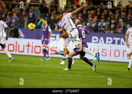 Florenz, Toskana, Italien. November 2023. Während des Fußballspiels der Serie A US ACF Fiorentina - Juventus FC, im Stadio Franchi in Florenz, Italien am 5. November 2023 (Foto: © Ciro de Luca/ZUMA Press Wire) NUR REDAKTIONELLE VERWENDUNG! Nicht für kommerzielle ZWECKE! Quelle: ZUMA Press, Inc./Alamy Live News Stockfoto