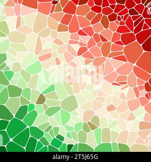 Abstrakte Illustration. Mehrfarbiges Mosaikmuster. Geometrische Tapete für Textur, Hintergrund, Etikett, Textilien, Ornament oder Konzeptdesign. Stockfoto