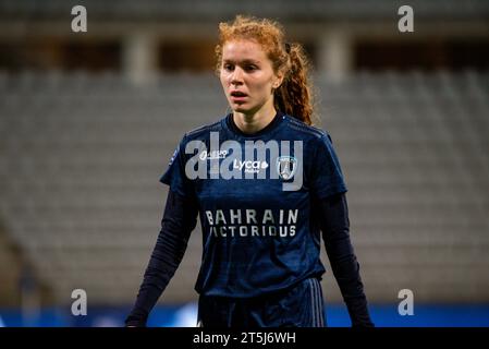 Paris, Frankreich. November 2023. Celina Ould Hocine vom FC Paris während der französischen Frauenmeisterschaft, D1 Arkema Fußballspiel zwischen Paris FC und Olympique Lyonnais (Lyon) am 5. November 2023 im Stadion Sébastien Charléty in Paris, Frankreich - Foto Melanie Laurent/A2M Sport Consulting/DPPI Credit: DPPI Media/Alamy Live News Stockfoto