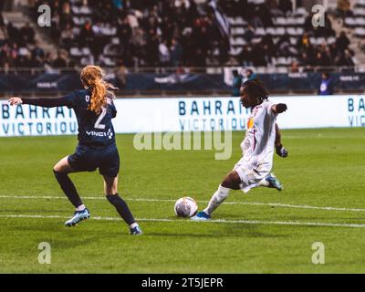 Lyon, Frankreich. November 2023. Melchie Dumornay (6) von OL im Spiel D1 Arkema zwischen Paris FC und Olympique Lyonnais im Stade Charlety in Paris, Frankreich. (Pauline FIGUET/SPP) Credit: SPP Sport Press Photo. /Alamy Live News Stockfoto