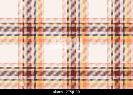 Karierten Hintergrund, Karomuster in beige. Vektor-Stoff Textur für Textildruck, Geschenkpapier, Geschenkkarte, Tapete flaches Design. Stock Vektor