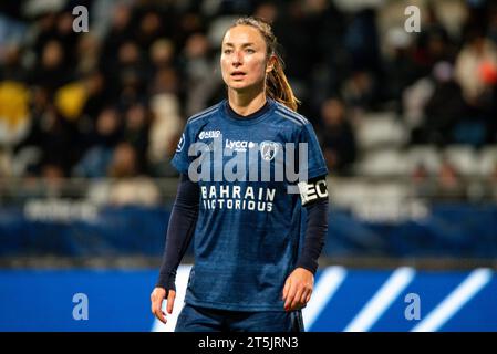Paris, Frankreich. November 2023. Gaetane Thiney von Paris FC während der französischen Frauenmeisterschaft, D1 Arkema Fußballspiel zwischen Paris FC und Olympique Lyonnais (Lyon) am 5. November 2023 im Sébastien Charléty Stadion in Paris, Frankreich - Foto Antoine Massinon/A2M Sport Consulting/DPPI Credit: DPPI Media/Alamy Live News Stockfoto