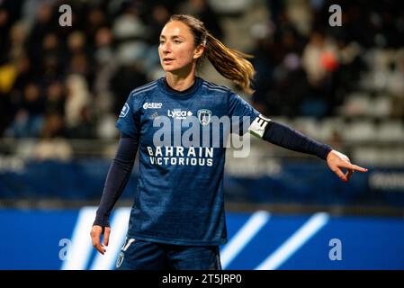 Paris, Frankreich. November 2023. Gaetane Thiney von Paris FC reagiert auf das Fußballspiel D1 Arkema zwischen Paris FC und Olympique Lyonnais (Lyon) am 5. November 2023 im Stadion Sébastien Charléty in Paris, Frankreich - Foto Antoine Massinon/A2M Sport Consulting/DPPI Credit: DPPI Media/Alamy Live News Stockfoto