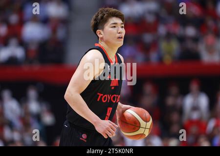 Arena Tachikawa Tachihi, Tokio, Japan. November 2023. Shuto Ando (Alvark), 3. NOVEMBER 2023 - Basketball : 2023-24 B.LEAGUE B1 Spiel zwischen Alvark Tokio - Sunrockers Shibuya in der Arena Tachikawa Tachihi, Tokio, Japan. Quelle: YUTAKA/AFLO SPORT/Alamy Live News Stockfoto