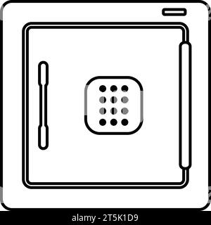 Persönlicher Safe oder stabile Box zur Aufbewahrung von Wertsachen im Vektor Stock Vektor