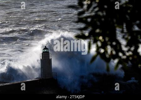 Sturm Camosgli Ligurien Stockfoto