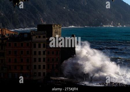 Sturm Camosgli Ligurien Stockfoto