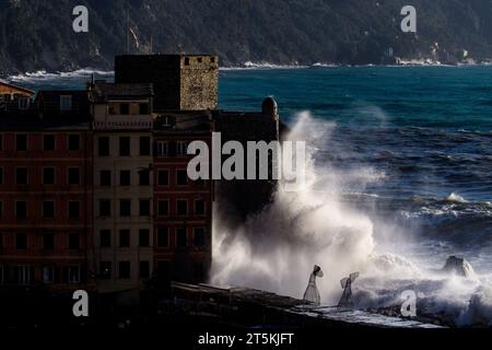 Sturm Camosgli Ligurien Stockfoto