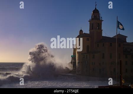 Sturm Camosgli Ligurien Stockfoto