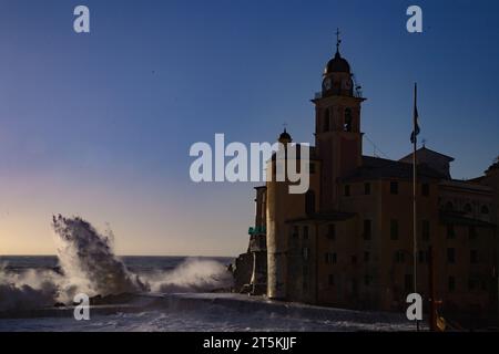 Sturm Camosgli Ligurien Stockfoto