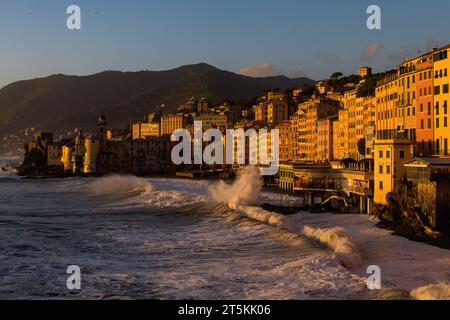 Sturm Camosgli Ligurien Stockfoto