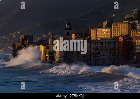 Sturm Camosgli Ligurien Stockfoto