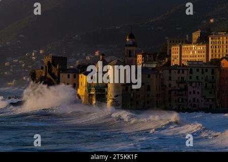 Sturm Camosgli Ligurien Stockfoto