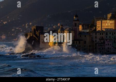 Sturm Camosgli Ligurien Stockfoto