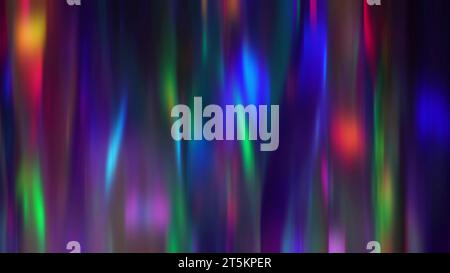 Neon lebendige holografische Regenbogenfarben verlaufender dunkler abstrakter Feiertagshintergrund Stockfoto