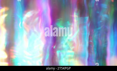 Prism Light Flares Overlay. Unscharfer abstrakter Regenbogenhintergrund Stockfoto