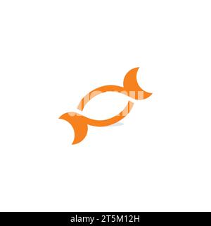 Candy Logo Orange. Bonbon-Symbol-Vektor Stock Vektor