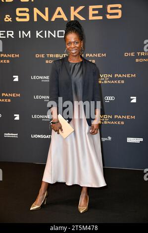 Joana Kohrs bei der Premiere des Kinofilms „die Tribute von Panem – die Ballade der Singvögel und Schlangen“ im Zoo Palast. Berlin, 05.11.2023 Stockfoto