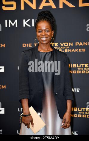 Joana Kohrs bei der Premiere des Kinofilms „die Tribute von Panem – die Ballade der Singvögel und Schlangen“ im Zoo Palast. Berlin, 05.11.2023 Stockfoto