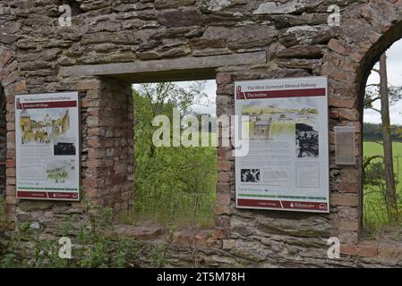 Das Winding House der West Somerset Mineral Railway, eine Seilzugstrecke für Eisenerz in den Brendon Hills, Somerset Stockfoto